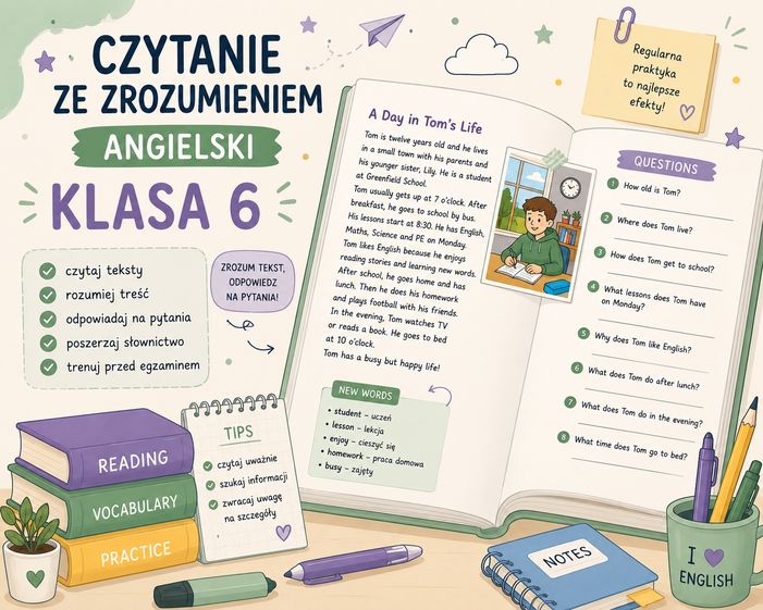 czytanie ze zrozumieniem angielski klasa 6 PDF