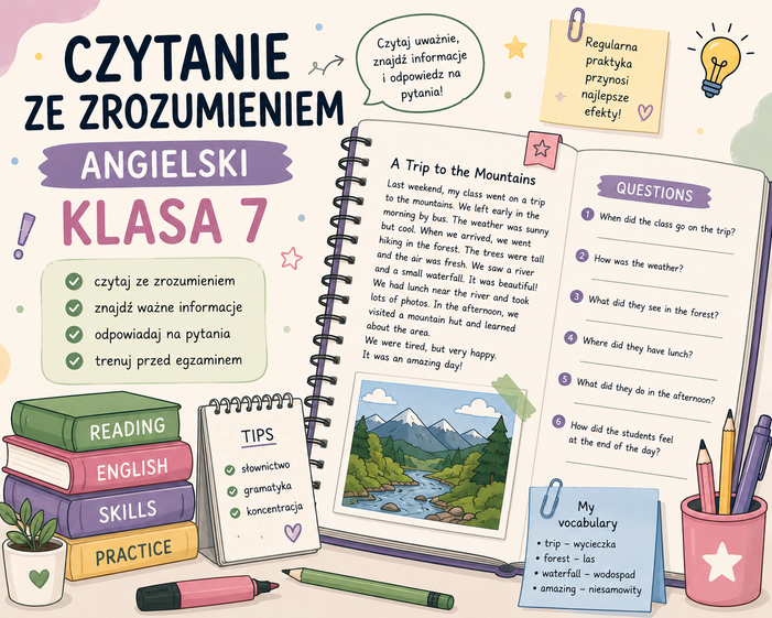 czytanie ze zrozumieniem angielski klasa 7 PDF
