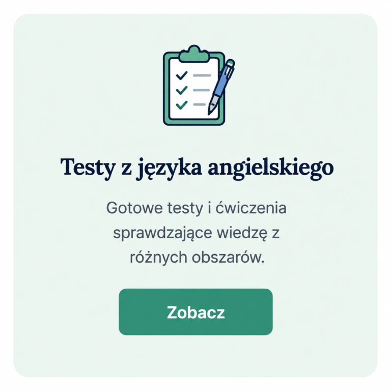 Testy z języka angielskiego